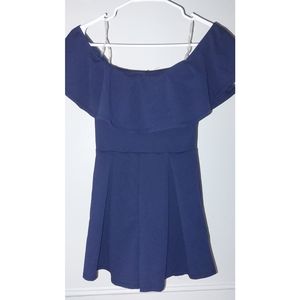 Brand New Fashion Nova navy blue Romper size small